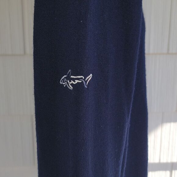Greg Norman Mens 1/4 Zip Navy Golf Heavy Pullover Lined Wool Blend Sweater L - Picture 2 of 10